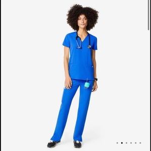 FIGS royal blue scrub set